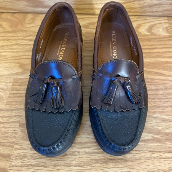 Allen Edmonds Nashua Tassel Loafers Brown Leather Shoe Men's Size 8 1/2E  42253 - Picture 11 of 14